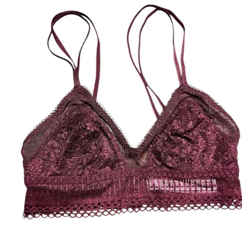 Victoria secret burgundy lace bralette adjustable straps size XS